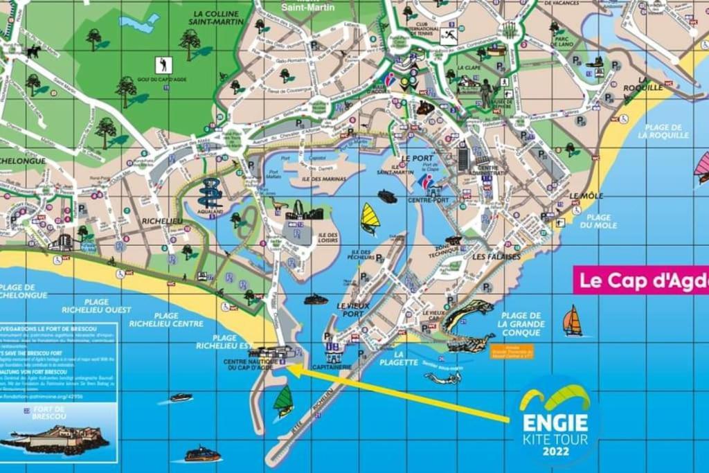 Le Florid Cap D'agde, T2 , 4 Pers, 200m Plage, Terrasse Apartment Agde